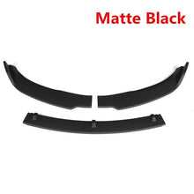 Load image into Gallery viewer, New 3Pcs Carbon Fiber Look/Black Car Front Bumper Splitter Lip Body Kit Spoiler Diffuser Guard For Tesla Model 3 Sedan 2016-2019
