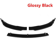 Load image into Gallery viewer, New 3Pcs Carbon Fiber Look/Black Car Front Bumper Splitter Lip Body Kit Spoiler Diffuser Guard For Tesla Model 3 Sedan 2016-2019
