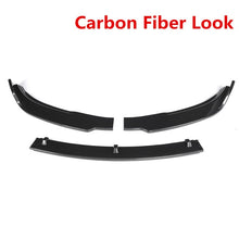 Load image into Gallery viewer, New 3Pcs Carbon Fiber Look/Black Car Front Bumper Splitter Lip Body Kit Spoiler Diffuser Guard For Tesla Model 3 Sedan 2016-2019

